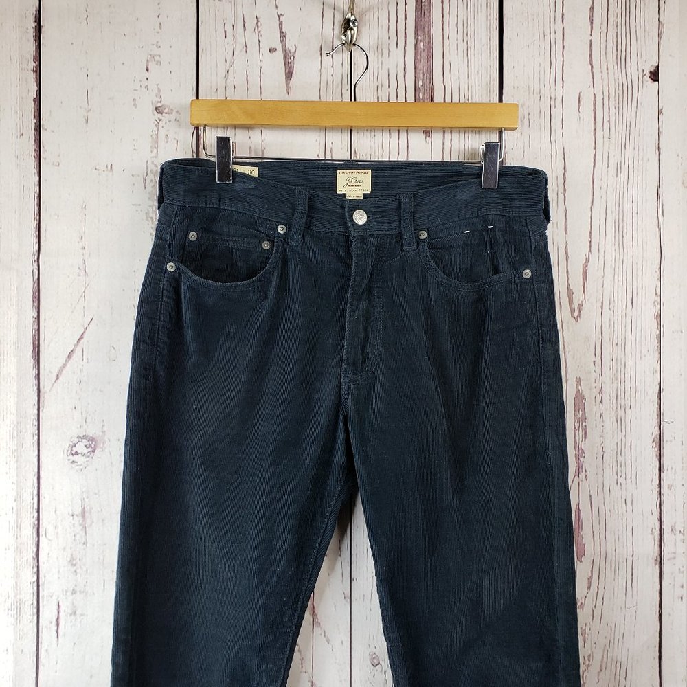 J. Crew Corduroy Jeans Womens Size 31/30 Cropped Below Waist Cotton Black - Picture 2 of 9